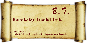 Beretzky Teodolinda névjegykártya